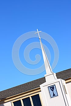 Church Steeple with Cross