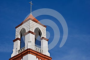 Church Steeple Cross and Blue Sky