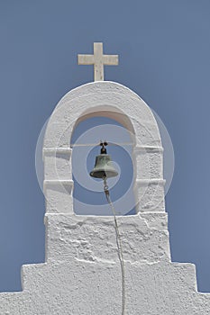 Church steeple detail, Mikonos island