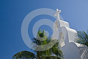 Church steeple in Mexico photo