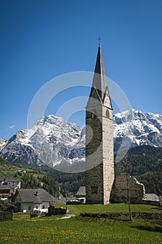 Church and steeple, Tyrolean region of Italy