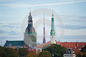 Church steeples skyline photo