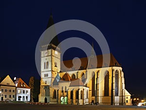 Church of Sv. Aegidius on Town Hall square in Bardejov. Slovakia