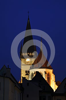 Church of Sv. Aegidius on Town Hall square in Bardejov. Slovakia