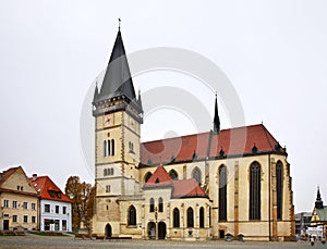 Kostel sv. Aegidius na Radničním náměstí v Bardejově. Slovensko