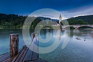 Church of Sv. John the Baptist by the Bohinj lake, Slovenia