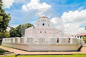 Church, tall white tower, thai, asia, bangkok