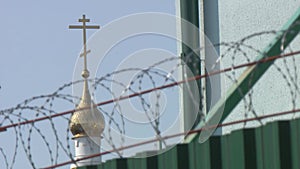 Church on the territory of a correctional colony, prison. Places of deprivation of liberty.