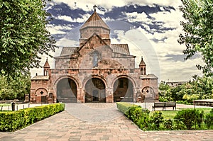 Church with a three-nave domed Basilica of St. Gayane in Echmiadzin