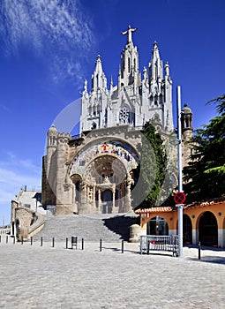 Church on Tibidabo, Barcelona photo