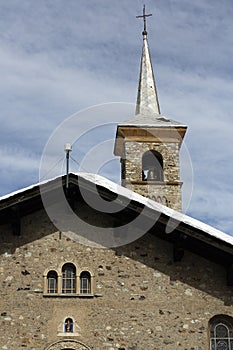 Church, Tignes 1800, Winter ski resort of Tignes-Val d Isere, France