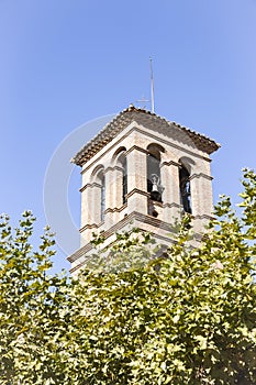 Church tower in Alhama de Aragon