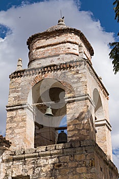 Church tower in the Andes