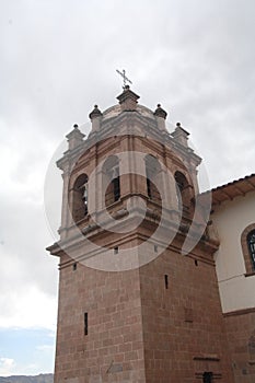 Church tower, Cusco, Peru