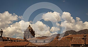 Church tower in Cusco Peru