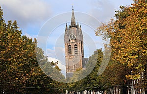 Church tower of Delft, Holland