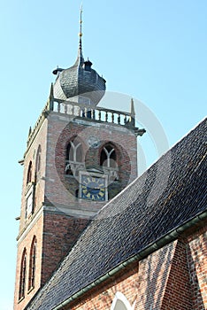 Church tower in Noordwolde. Netherlands