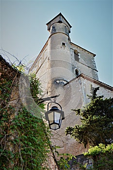 Church tower of Sant-Cirq-Lapopie village