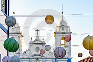 Church tower in the streets of the city of Diamantina