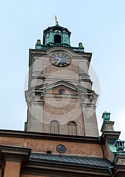 The church tower to Storkyrkans church in Stockholm