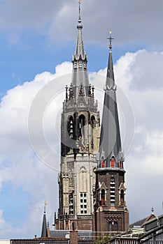 Church towers of Delft, Holland