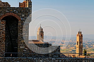 Church towers in Montalcino village