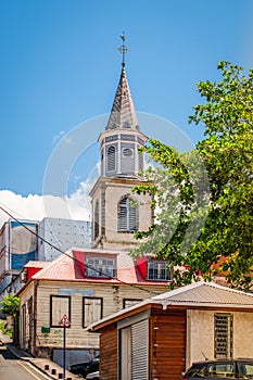 Church in town of Basse-Terre, Guadeloupe photo