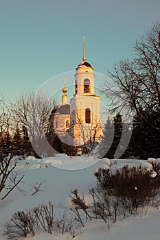 Church of Transfiguration of Lord in village of Radonezh, Sergiev Posad, Moscow Region, Russia