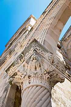 The Church of the Transfiguration on Mount Tabor, Nazareth, Israel. Architectural detail