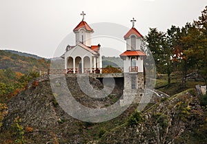 Church of the Transfiguration in Prolom Banja. Serbia photo