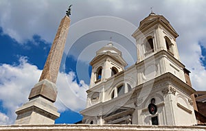 The church of Trinita dei Monti , Rome, Italy.