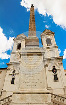 The church of Trinita dei Monti , Rome, Italy.