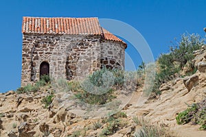 Church at Udabno cave monastery at Davit Gareja monastic complex in Georg