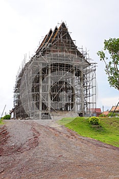 The church is under construction