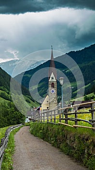 church of val di mezzo in south tyrol