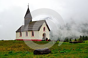 church in val senales, south tyrol, italy