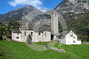 Church in Val Verzasca, Ticino, Switzerland photo