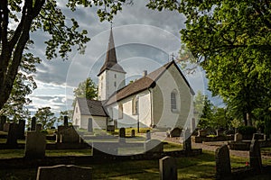 The church of Vallby in Sweden descending from the middle ages