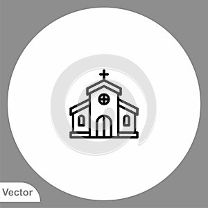 Church vector icon sign symbol