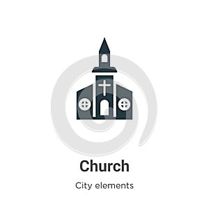 Church vector icon on white background. Flat vector church icon symbol sign from modern city elements collection for mobile