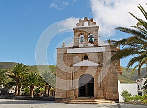 The church of Vega de Rio Palmas on Fuerteventura