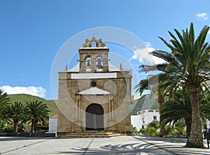 The church of Vega de Rio Palmas on Fuerteventura