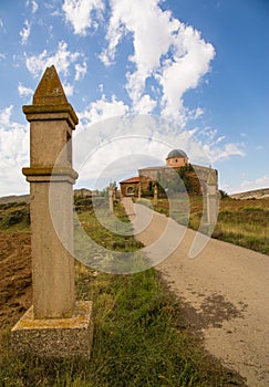 Church with Via Crucis pilar photo