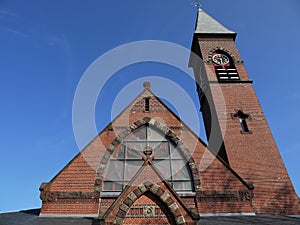 Church: Victorian Gothic brick detail