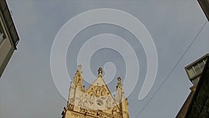 Church in Vienna in the blue sky background