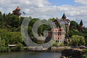 Church of the village Buki. Park in the village of Buki Kiev region