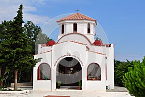 Church in village Limenaria,island Thasos,Greece photo