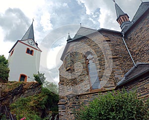 Church in village Velden in german Mosel region