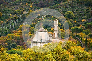 Church at Ville di Paraso in Corsica photo
