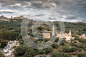 Church at Ville di Paraso and Speloncato in Corsica photo